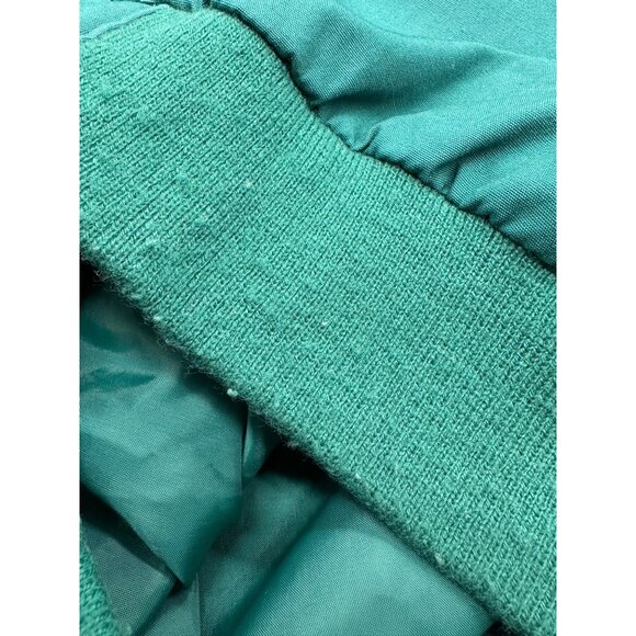 Vintage Bomber Jacket Par Four 1990s Teal Size Large Zip Up Pockets Retro - Picture 9 of 10